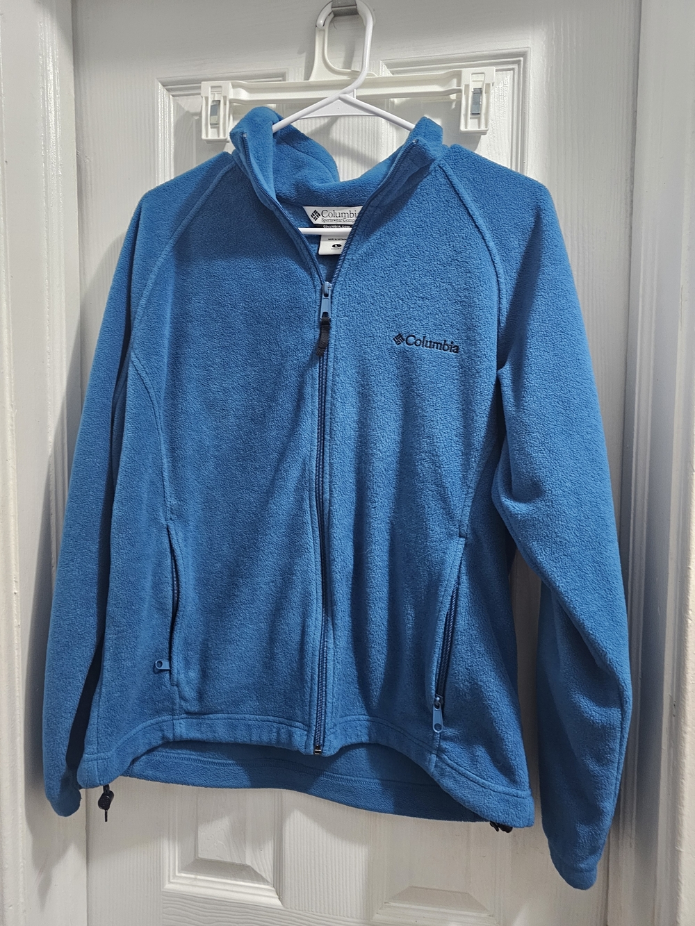 Columbia Ladies Bright Blue Full-Zip Fleece  Large